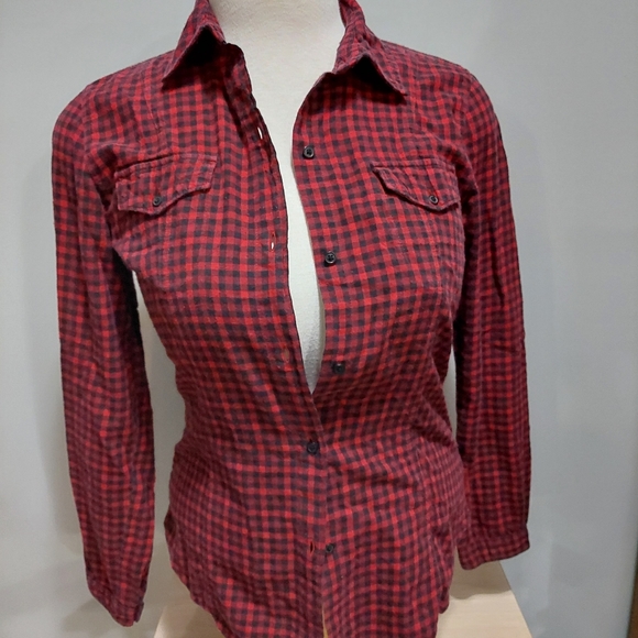 Women's red Plaid blouse Woolrich Small - Picture 1 of 5